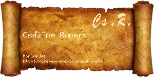 Csépe Rupert névjegykártya